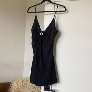 Black mini jacquard dress NWOT